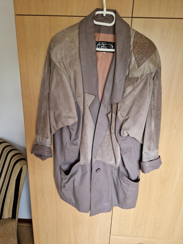 LEREN DAMES JAS, Ophalen of Verzenden, Zo goed als nieuw, Maat 38/40 (M), Beige