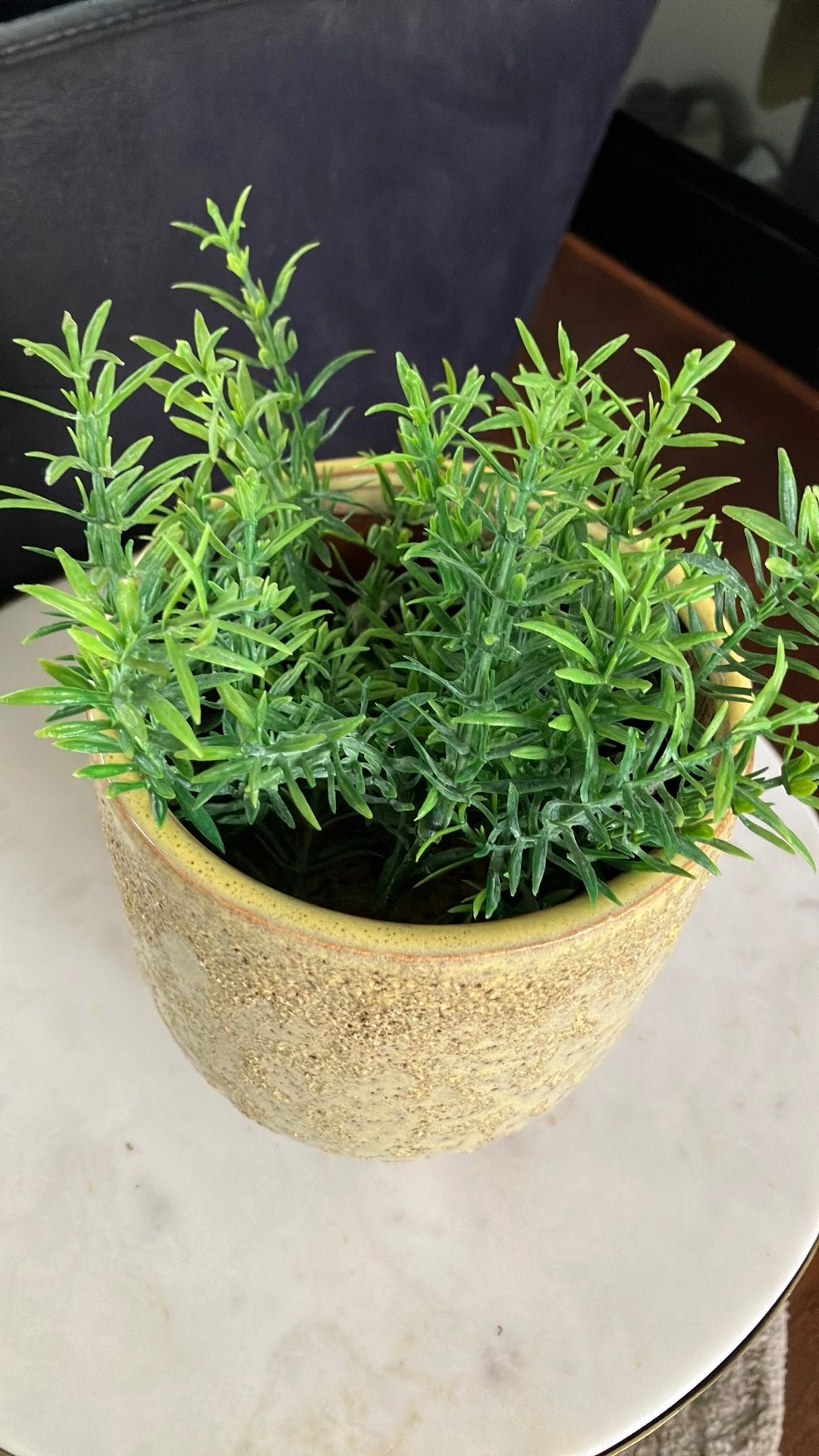 Mica bloempot met kunstplant, Ophalen