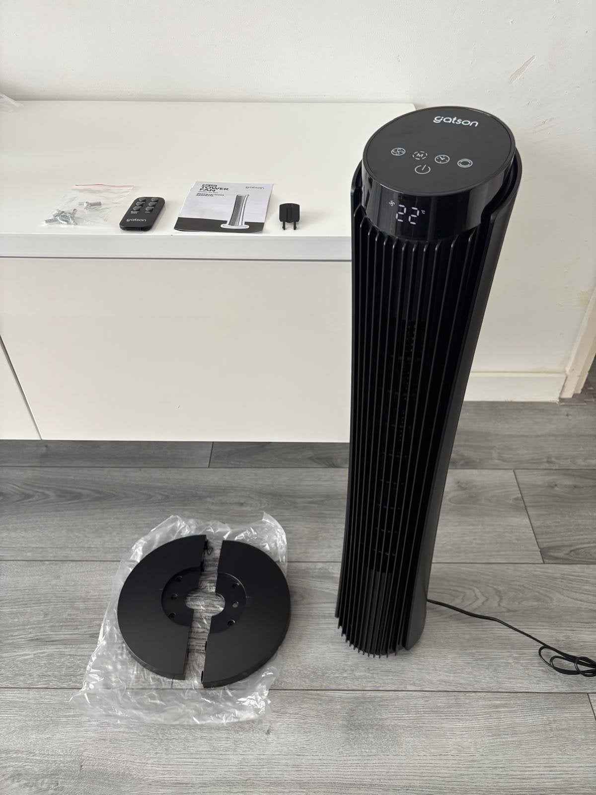 Gatson fluisterstilTorenventilator86cmStil+Afstandsbediening, Witgoed en Apparatuur, Ventilatoren, Ophalen of Verzenden, Ventilator met afstandsbediening