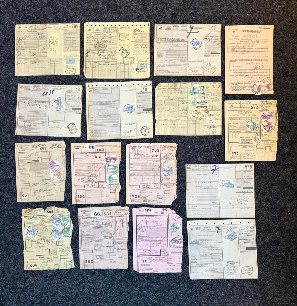 16 vrachtbrieven NMBS (jaren 60) (4), Ophalen of Verzenden, Gebruikt, Trein