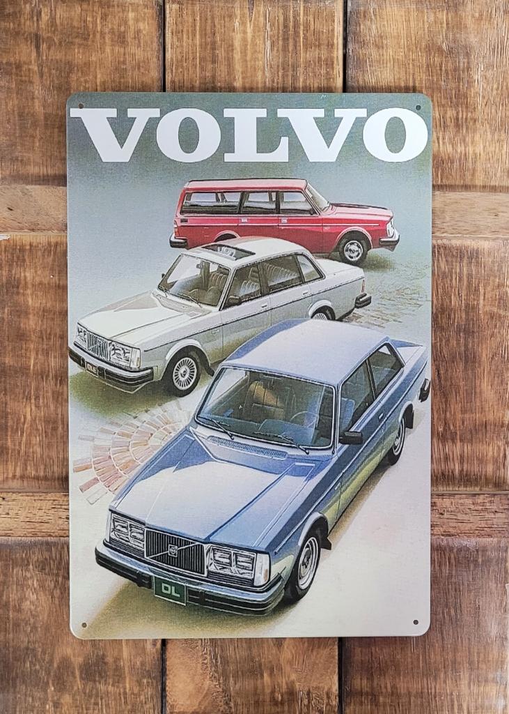 Volvo 3 auto's modellen reclamebord van metaal wandbord deco, Ophalen of Verzenden, Nieuw, Auto's
