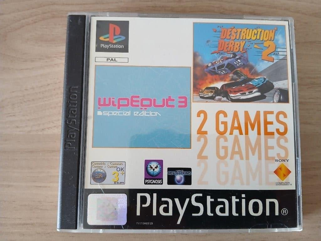Wipeout 3 Special Edition + Destruction Derby 2 (PS1), 1 speler, Racen en Vliegen, Ophalen of Verzenden, Zo goed als nieuw