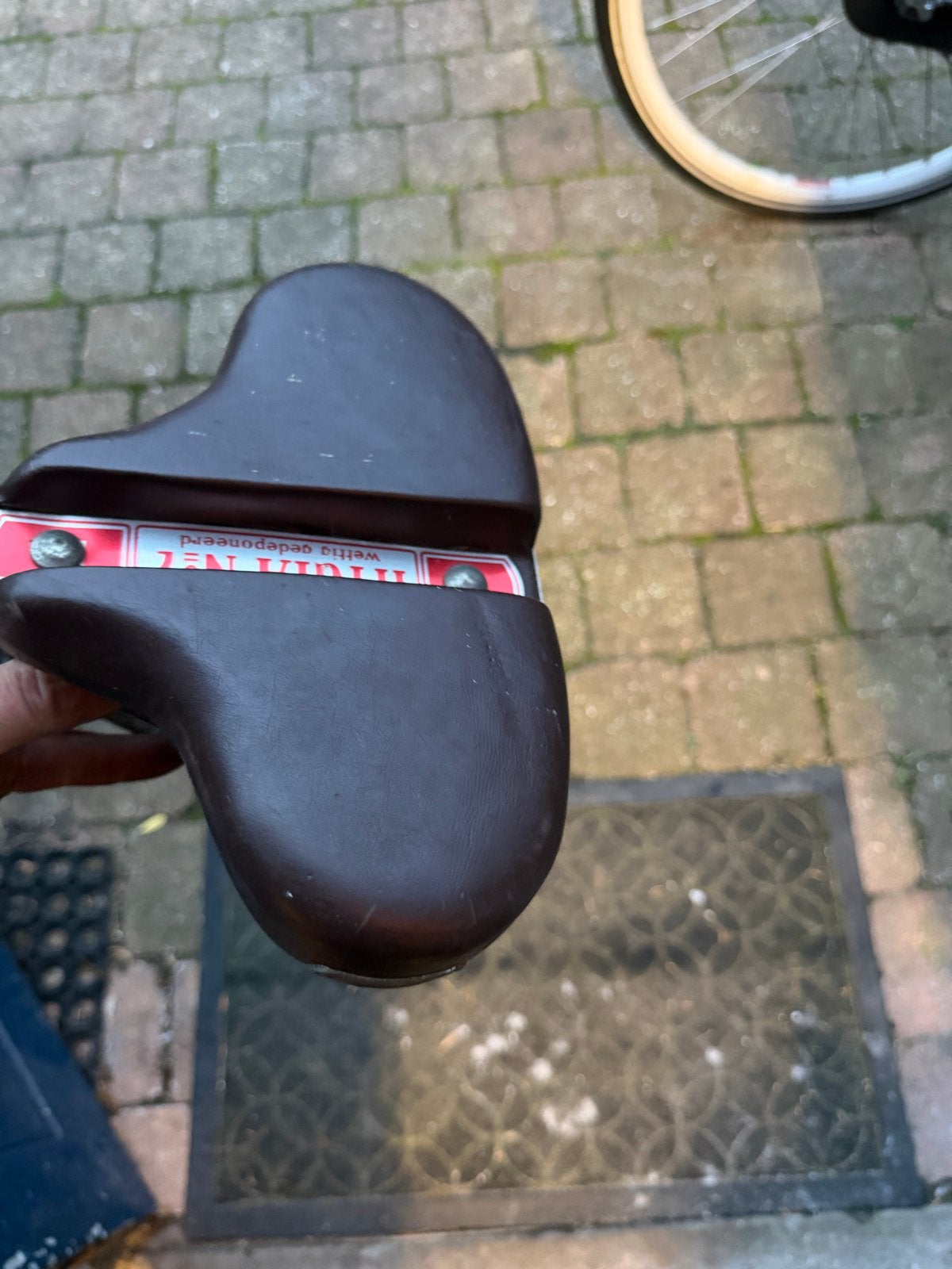 Vintage Hygia No. 7 fietszadel - Klassiek en origineel, Gebruikt, Leer, Ophalen of Verzenden, Zadel
