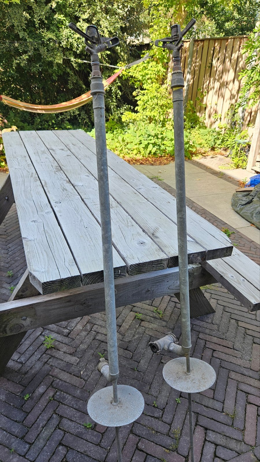 Sectorsproeier op standaard, Ophalen