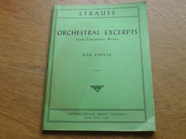 Strauss orchestral excerpts from symphonic works - viool, Gebruikt, Klassiek, Ophalen of Verzenden, Viool of Altviool