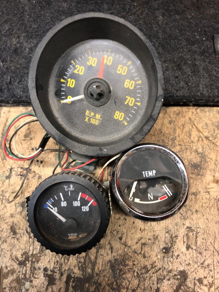 Toerenteller en temperatuurmeters set, Ophalen of Verzenden, Gebruikt, Oldtimer onderdelen
