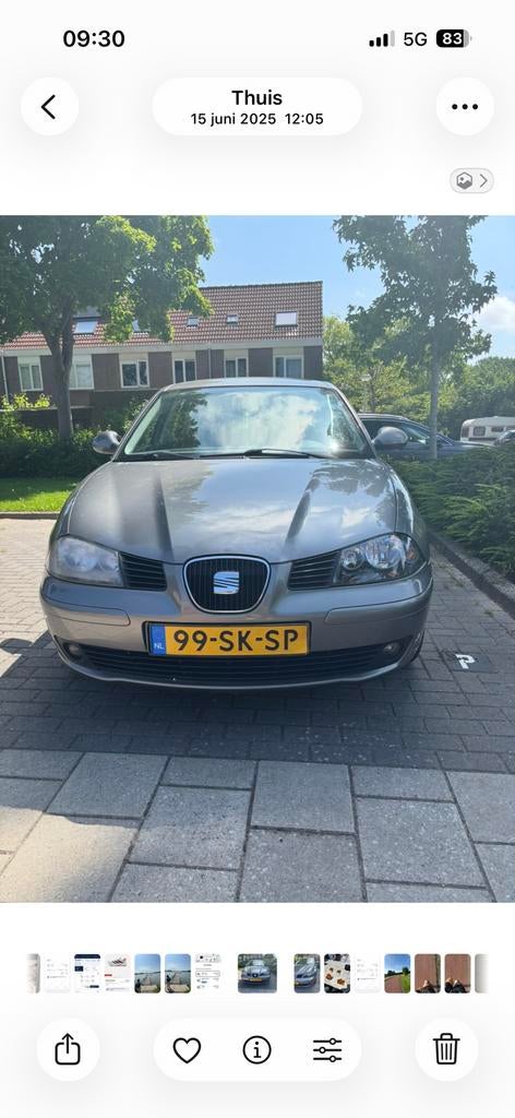 Seat Ibiza 1.4 16V 74KW 2006 Grijs, Auto's, Voorwielaandrijving, 15 km/l, 40 €/maand, 4 cilinders