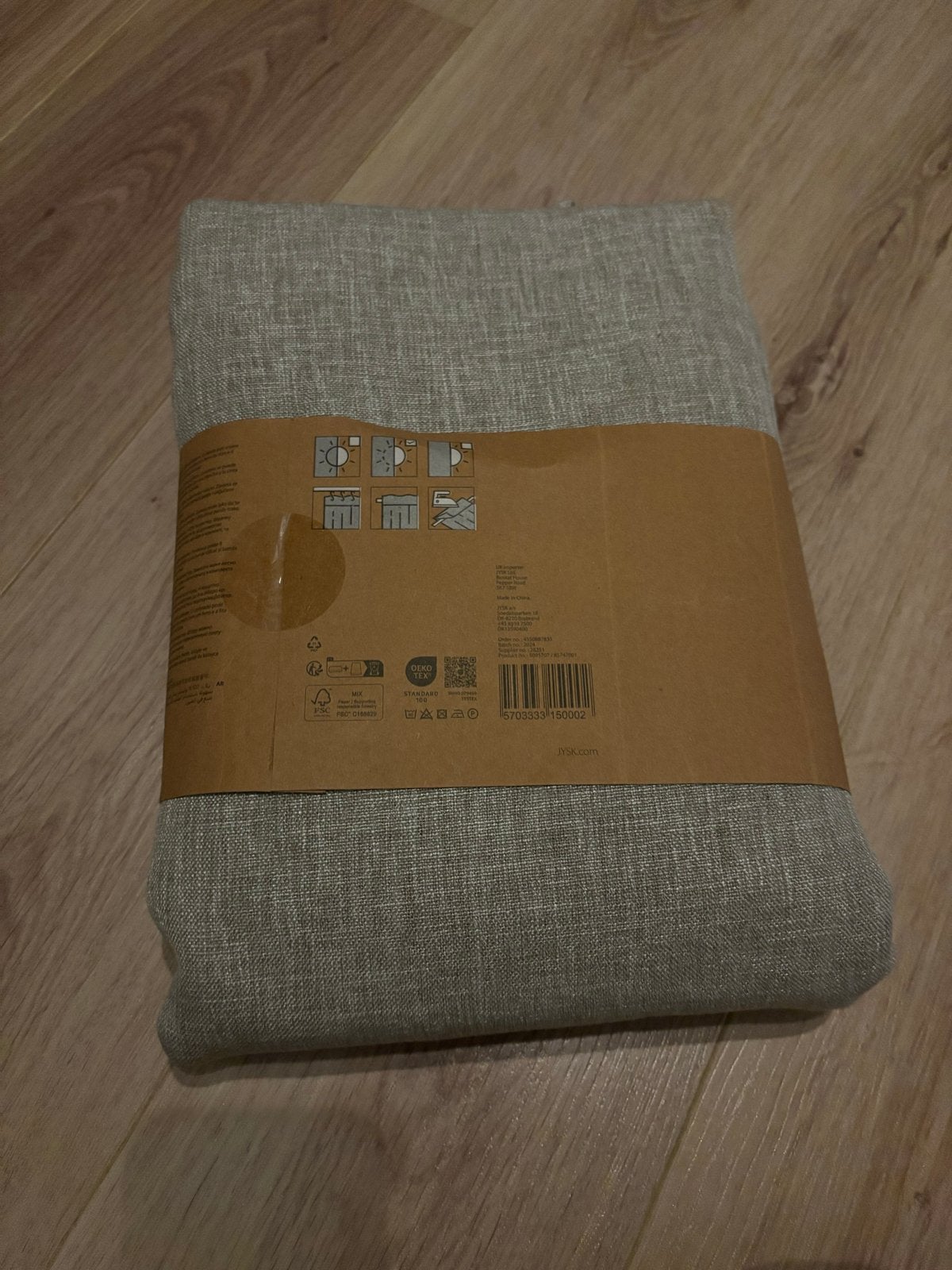 JYSK Hitra Gordijn 140x300 zandkleurig - Nieuw, Ophalen, Overige merken, Beige, Nieuw