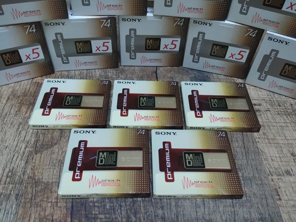 Minidisc Sony Premium-74  3e gen.(5 st. Nieuw), Audio, Tv en Foto, Walkmans, Discmans en Minidiscspelers, Minidisc-recorder, Ophalen of Verzenden