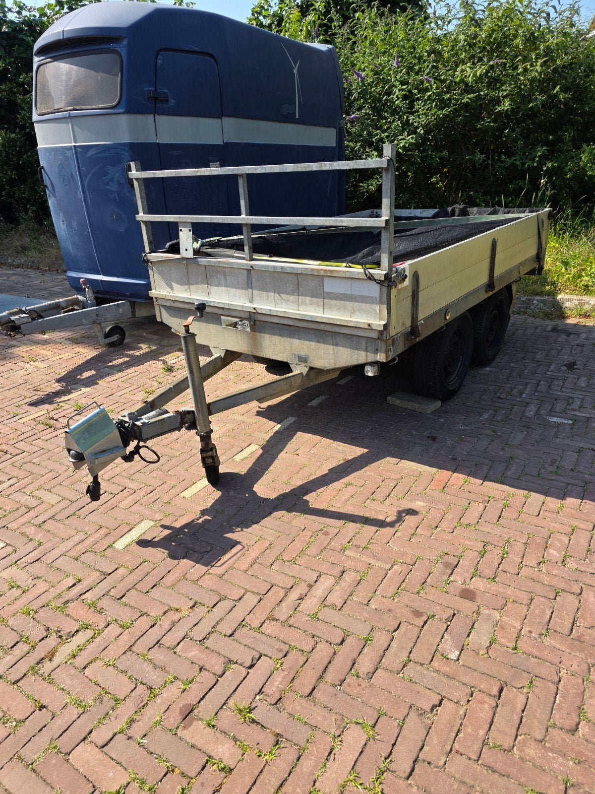 Plateauwagen, Paardentrailer en twee aanhangers te koop, Auto diversen, Aanhangers en Bagagewagens, Ophalen, Gebruikt