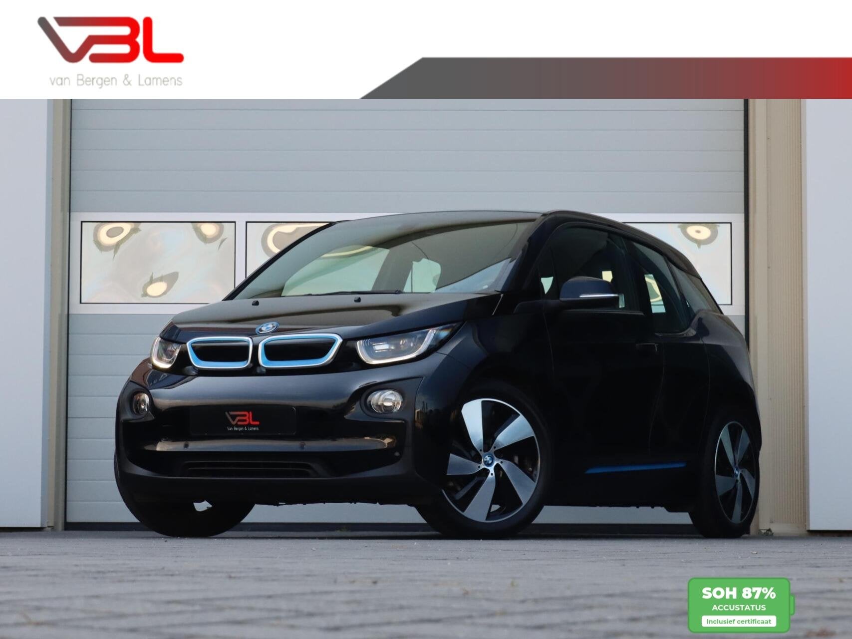 BMW i3 Basis iPerformance 94Ah 33 kWh | SOH 87% | Warmtepomp, Gebruikt, 4 stoelen, 43 €/maand, Zwart
