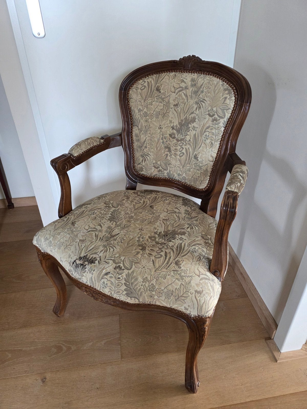 Set van 2 klassieke stoelen met armleuningen, Antiek en Kunst, Ophalen