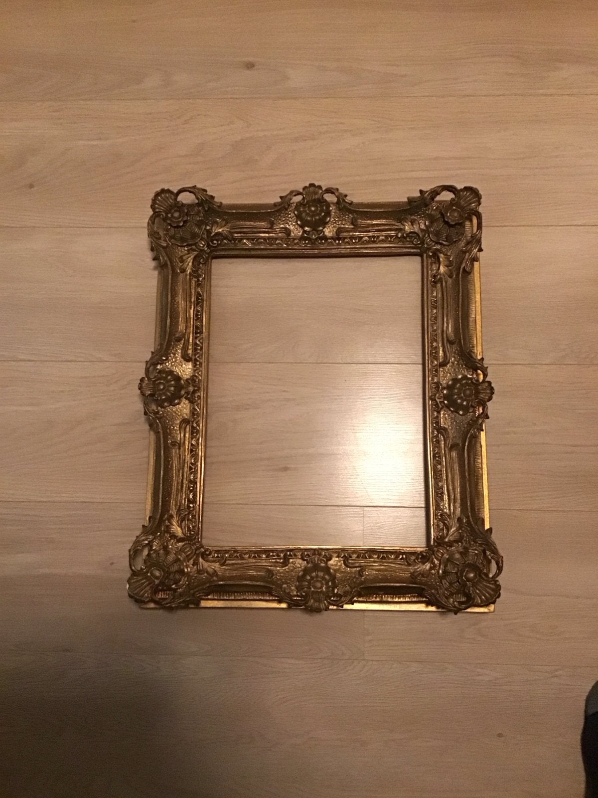 Gouden Barok Fotolijst - Klassieke Afmeting, Overige materialen, Gebruikt, Schilderijlijst, Met sierrand
