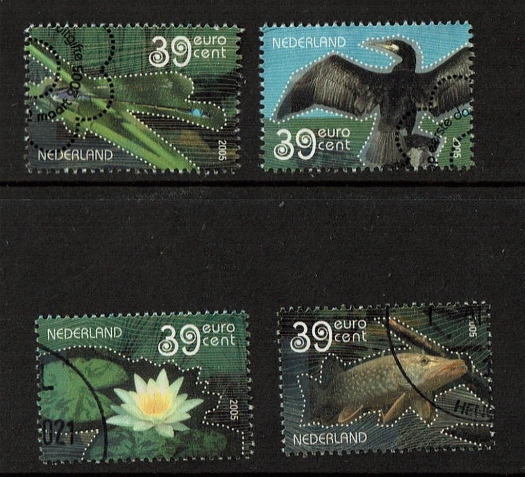 Nederland NVPH 2335 a t/m d gestempeld, Verzenden, Na 1940, Gestempeld
