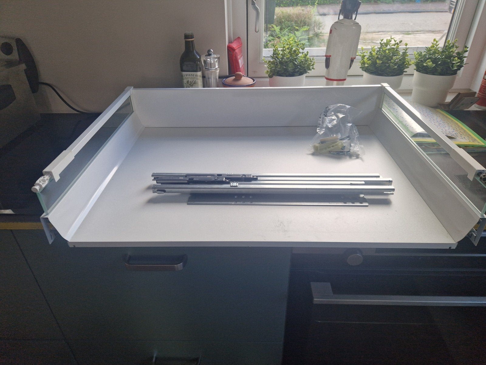 IKEA MAXIMERA lade 80x60 laag met glazen zijkant NIEUW, Ophalen, Nieuw, 50 tot 100 cm, Minder dan 100 cm