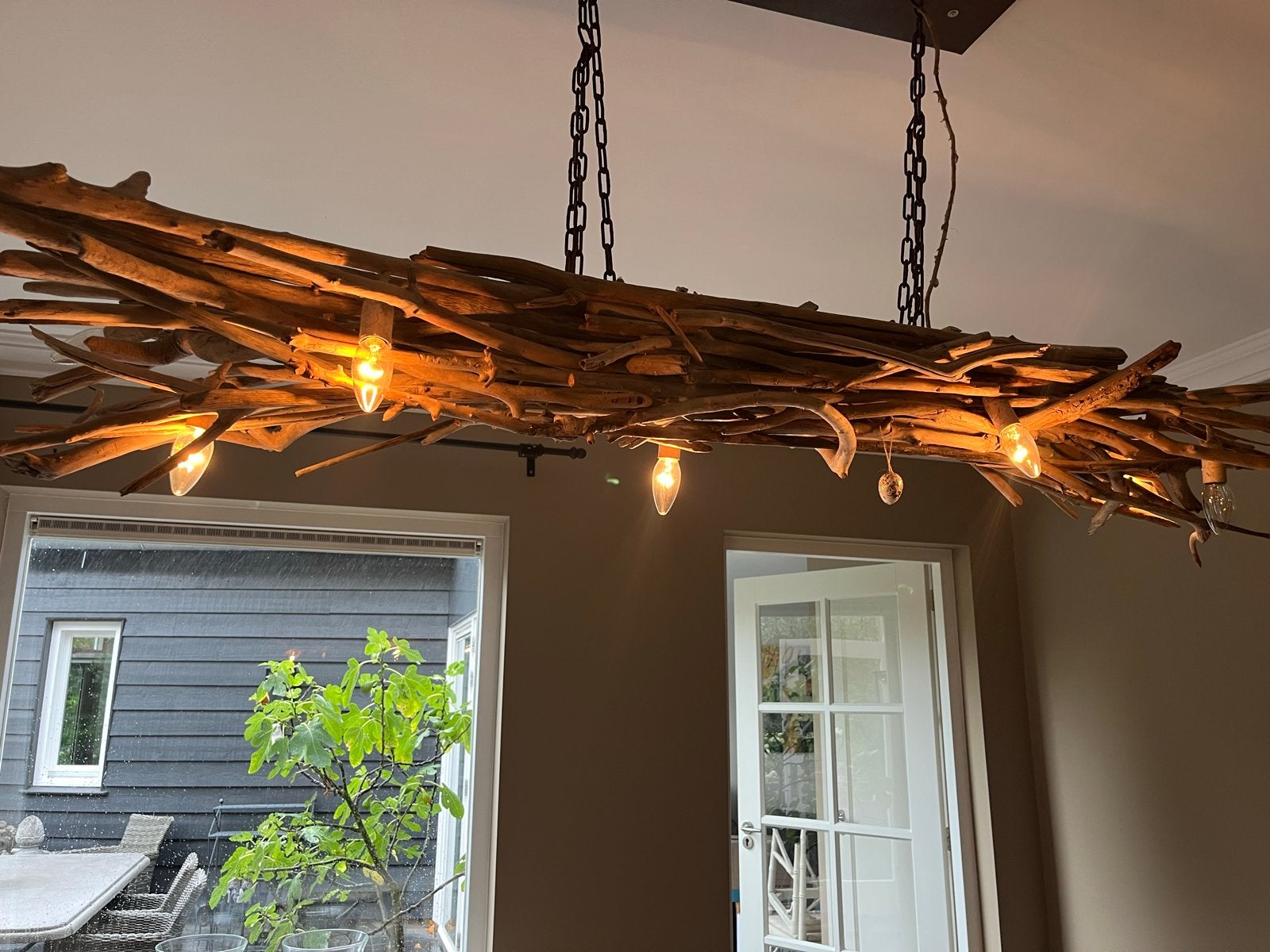 Decoratieve lamp van takken - Uniek en sfeervol, Ophalen, Zo goed als nieuw, Hout