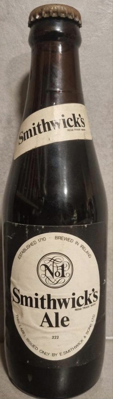 Smithwick’s Ale – E. Smithwick & Sons - geen tht, '80's, Ophalen of Verzenden, Zo goed als nieuw, Flesje(s), Overige merken