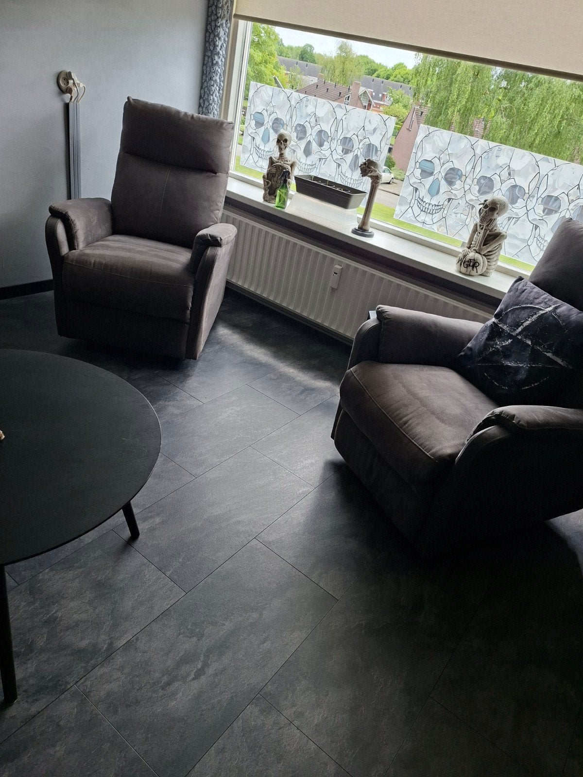 2 elektrische relax stoelen grijs, Huis en Inrichting, Fauteuils, Ophalen