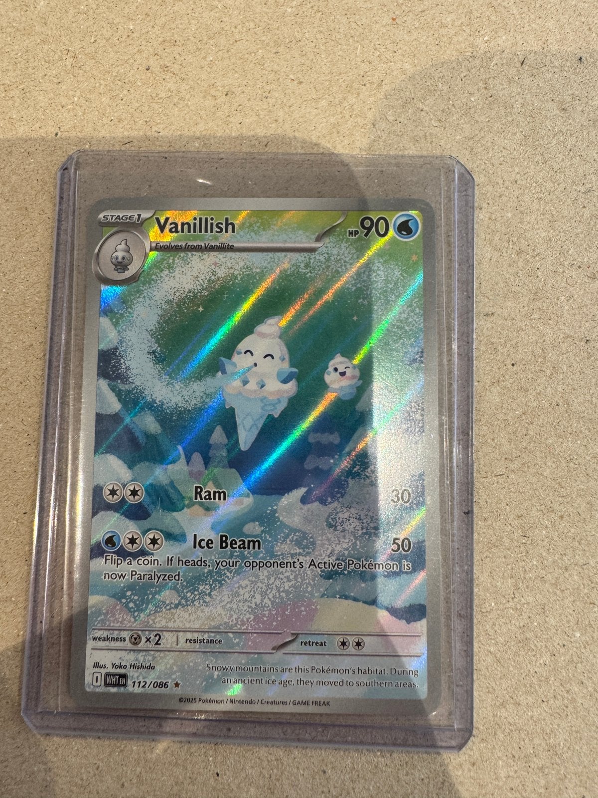 Vanillish 112/086 White Flare, Hobby en Vrije tijd, Ophalen of Verzenden, Zo goed als nieuw, Losse kaart, Foil