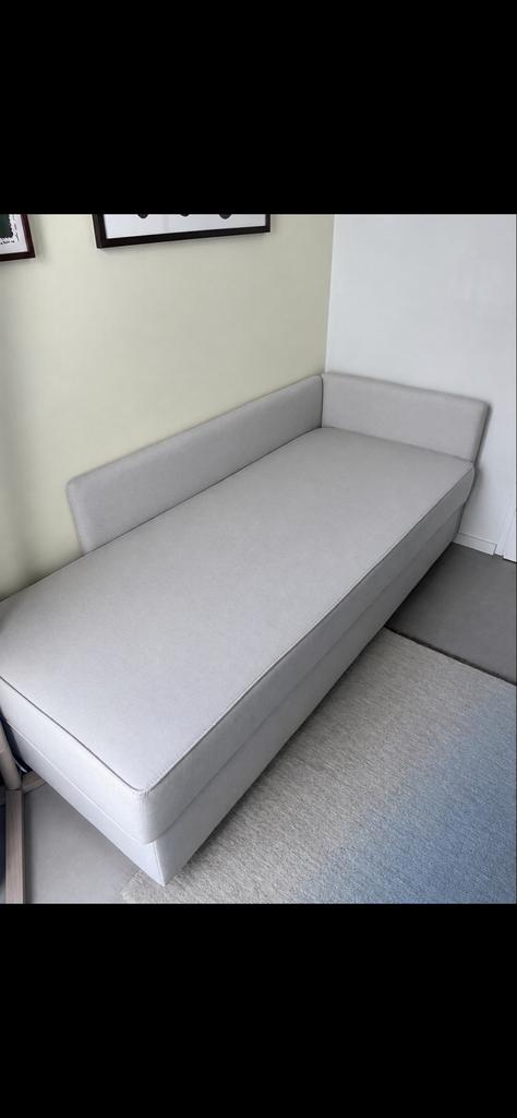 Daybed met opbergruimte - lichtgrijs, Ophalen, Gebruikt, 90 cm, Eenpersoons