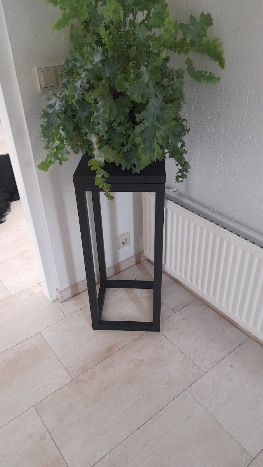 zwarte zuil  hout en metaal, Ophalen