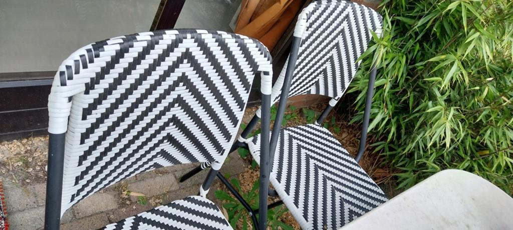 2 bistro stoelen, Tuin en Terras, Tuinstoelen, Ophalen