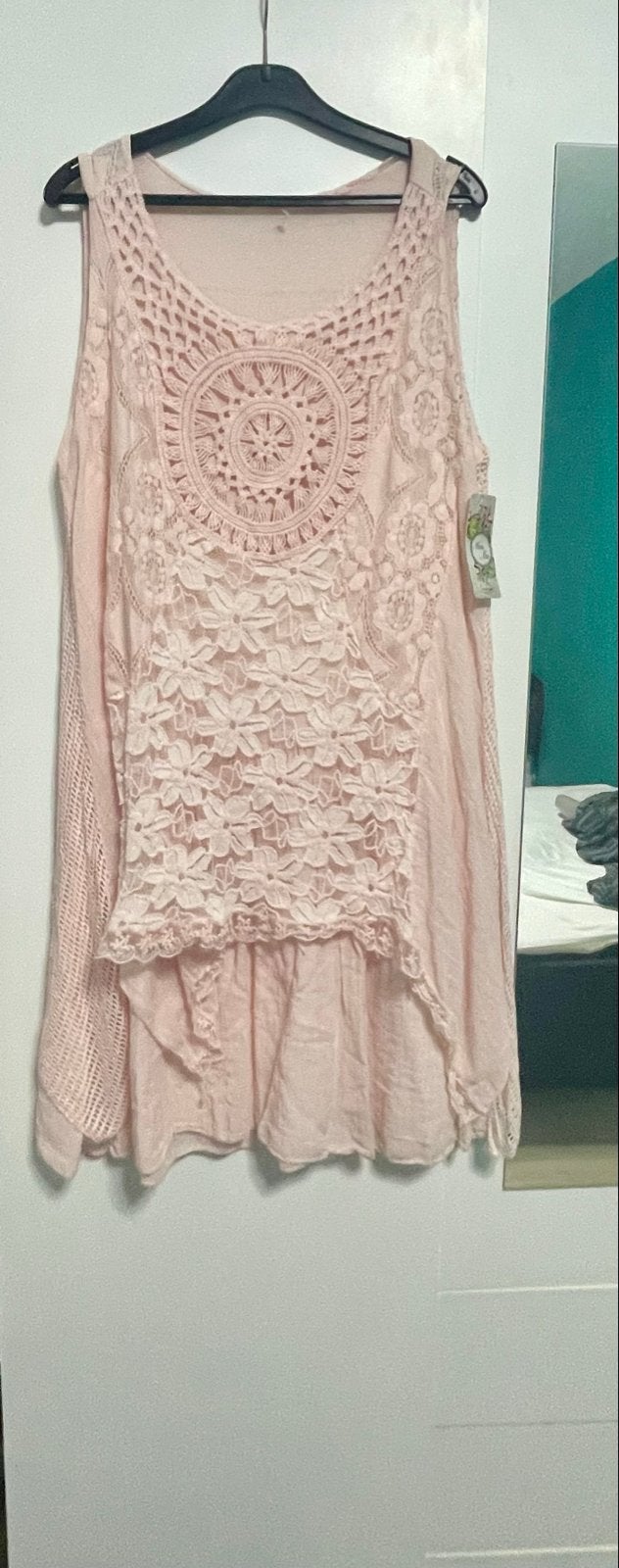 Nieuwe Ibiza Boho Jurk Lichtroze Strand Tuniek Maat 42-46, Ophalen of Verzenden, Nieuw, Roze, Jurk