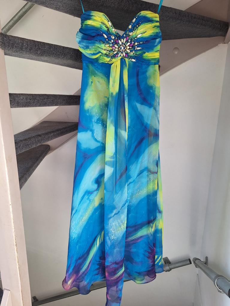 Prachtige Galajurk Maat 40 -, Kleding | Dames, Jurken, Maat 38/40 (M), Mon New York, Blauw, Ophalen of Verzenden