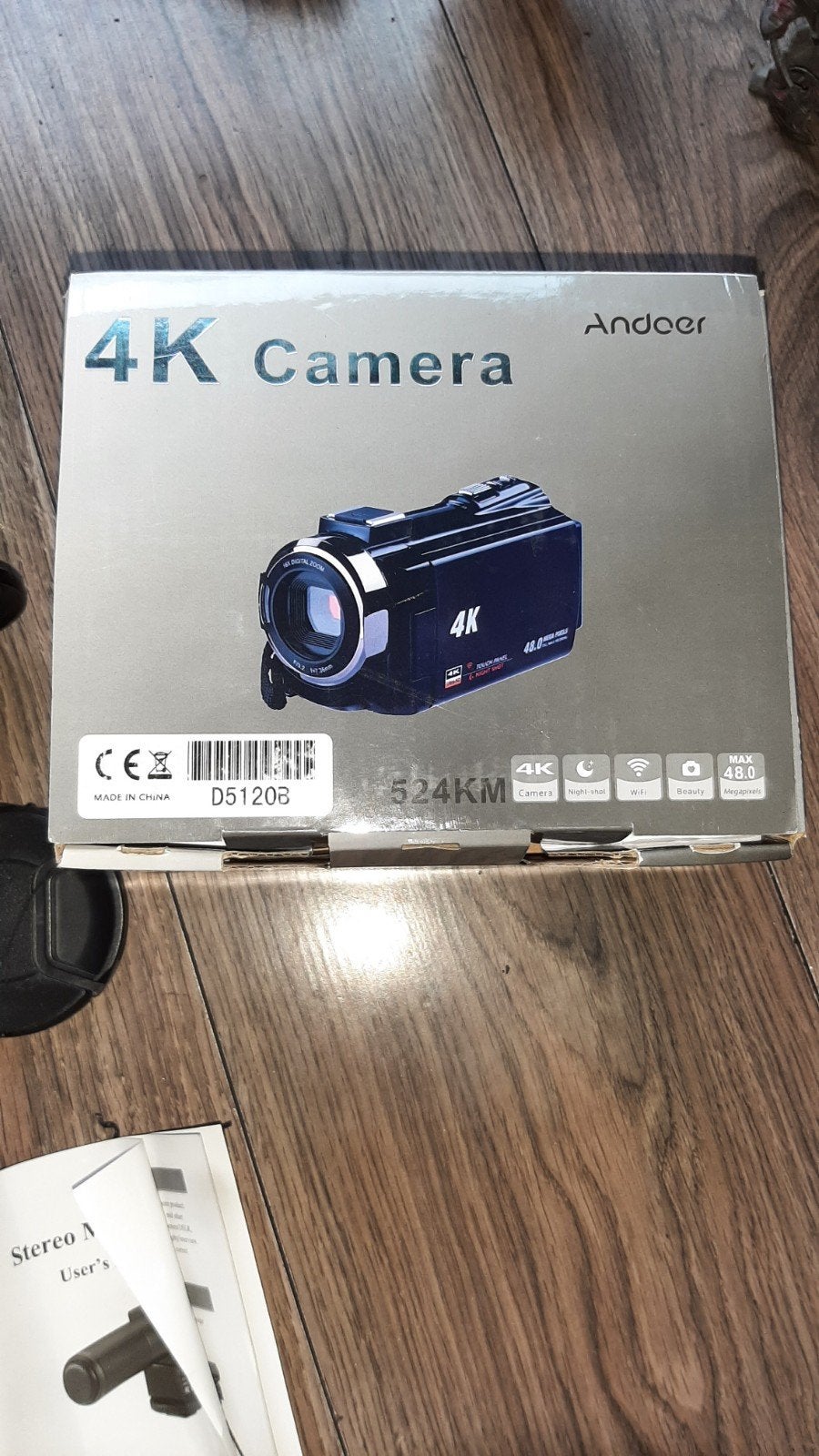Andoer 4K Camera met externe microfoon, Overige merken, Externe microfoon, Overige soorten, Zo goed als nieuw