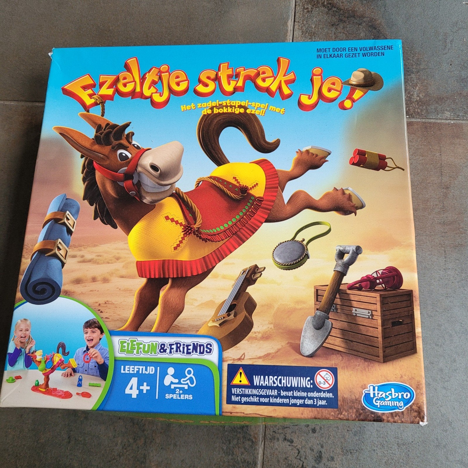 Ezeltje Strek Je! - Het zadel-stapel-spel, Drie of vier spelers, Ophalen of Verzenden, Gebruikt, Hasbro Gaming