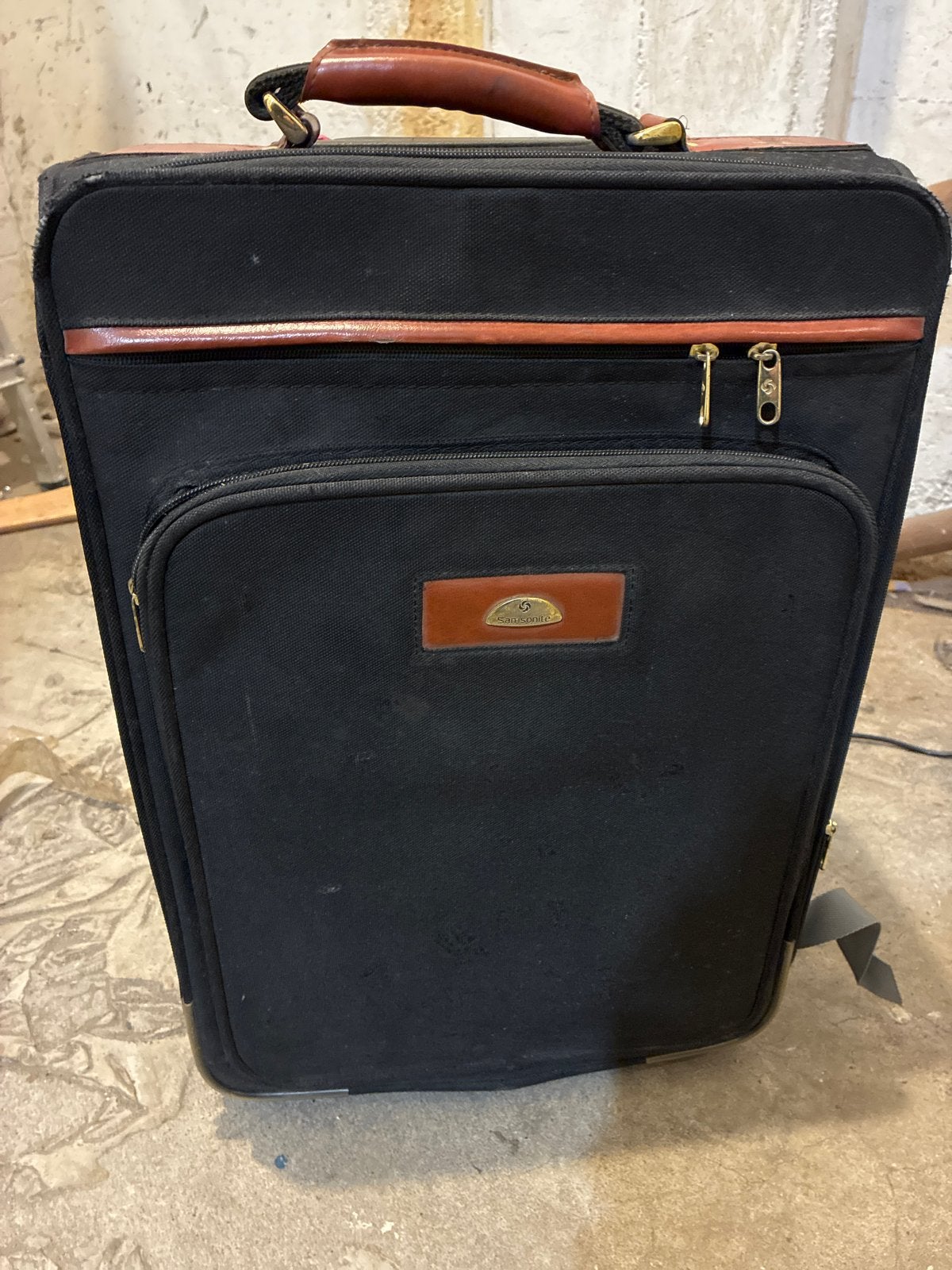 Zwarte Samsonite trolley vintage, Ophalen, 40 tot 60 cm, Gebruikt, 20 tot 30 cm