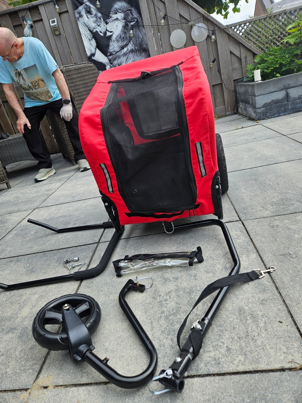 Honden fiets car 59x43x52 1.20 lang, Ophalen, Vering, Ranzijn, 20 tot 40 kg
