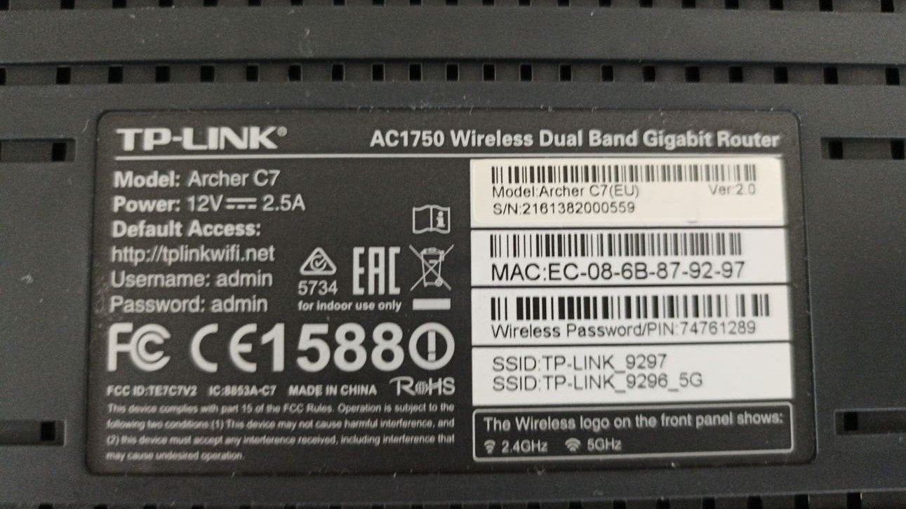 TP-Link Archer C7 AC1750 Draadloze Dual Band Gigabit Router, Ophalen of Verzenden, Gebruikt, Router, TP-Link