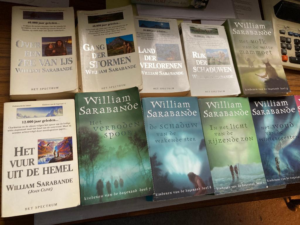 Kinderen v/d Dageraad deel 1-2-4-5 en 7 William Sarabande, Boeken, Ophalen of Verzenden, Gelezen, William Sarabande