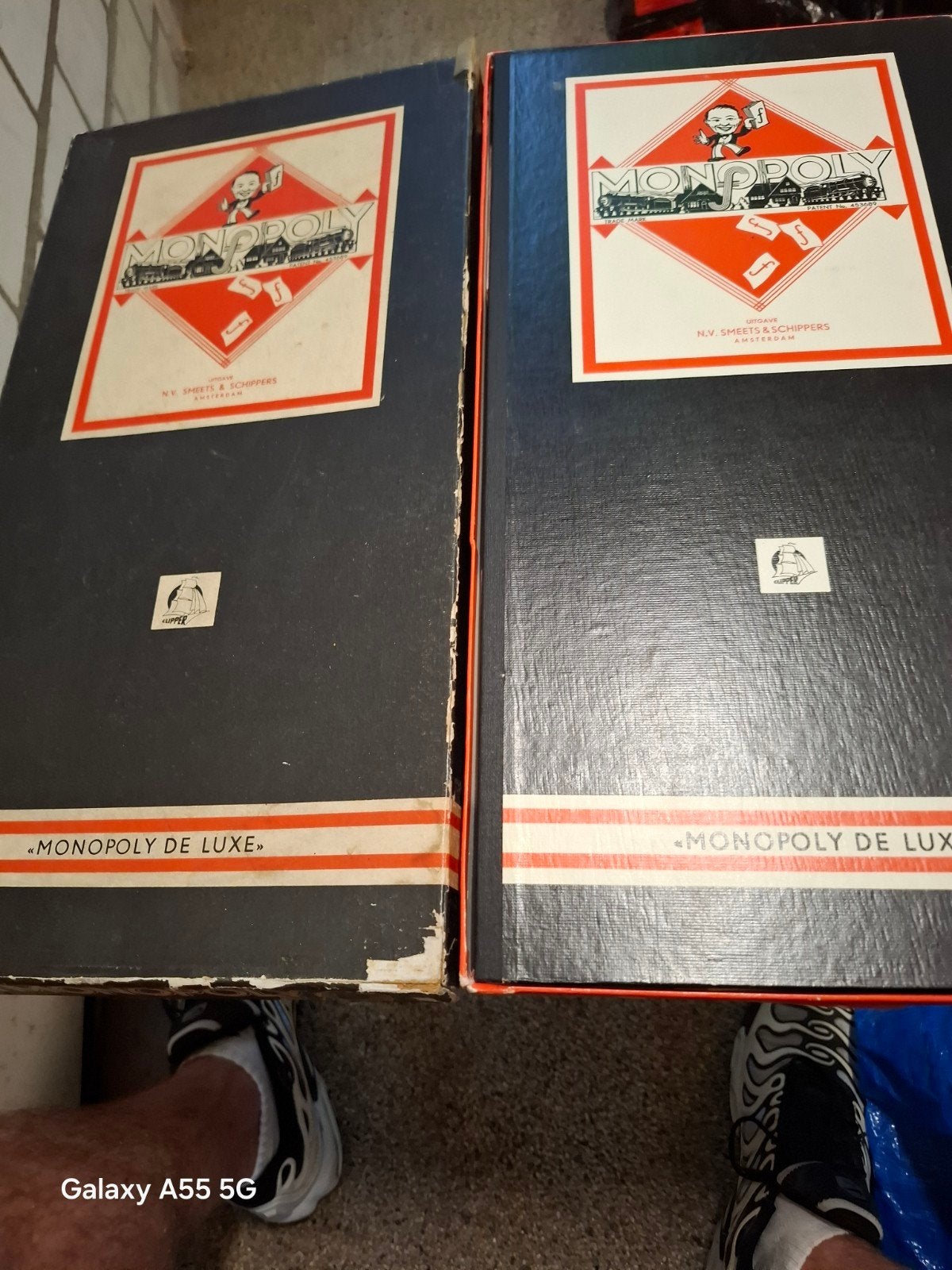 Vintage Monopoly De Luxe Bordspel - N.V. Smeets & Schippers, Gebruikt, Onbekend, zie doos voor details, Vijf spelers of meer, Ophalen of Verzenden