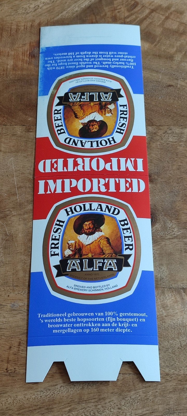 Vintage Alfa Bier Reclamebord - Decoratief Item, Ophalen of Verzenden, Gebruikt, Reclamebord