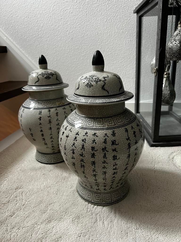2 Chinese potten - decoratief en functioneel, Ophalen