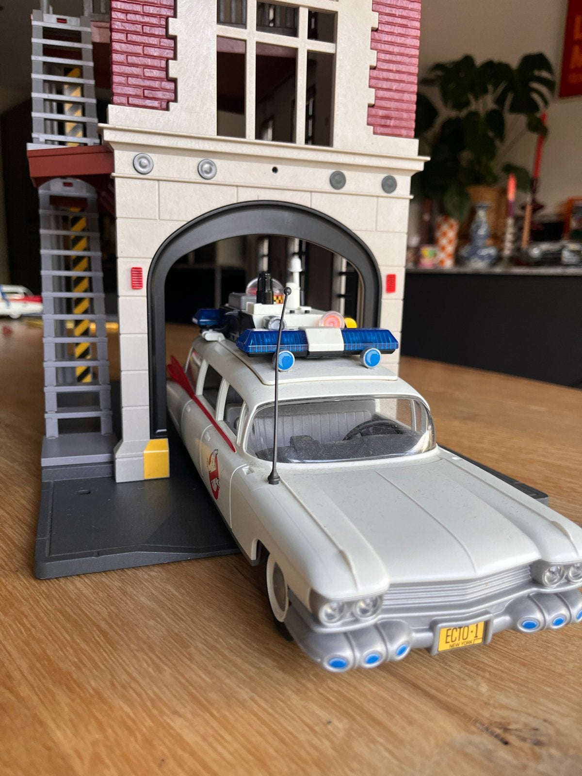 Playmobil Ghostbusters Brandweerkazerne (9219) + Ecto-1 (922, Gebruikt, Gebouw, Complete set, Ophalen of Verzenden