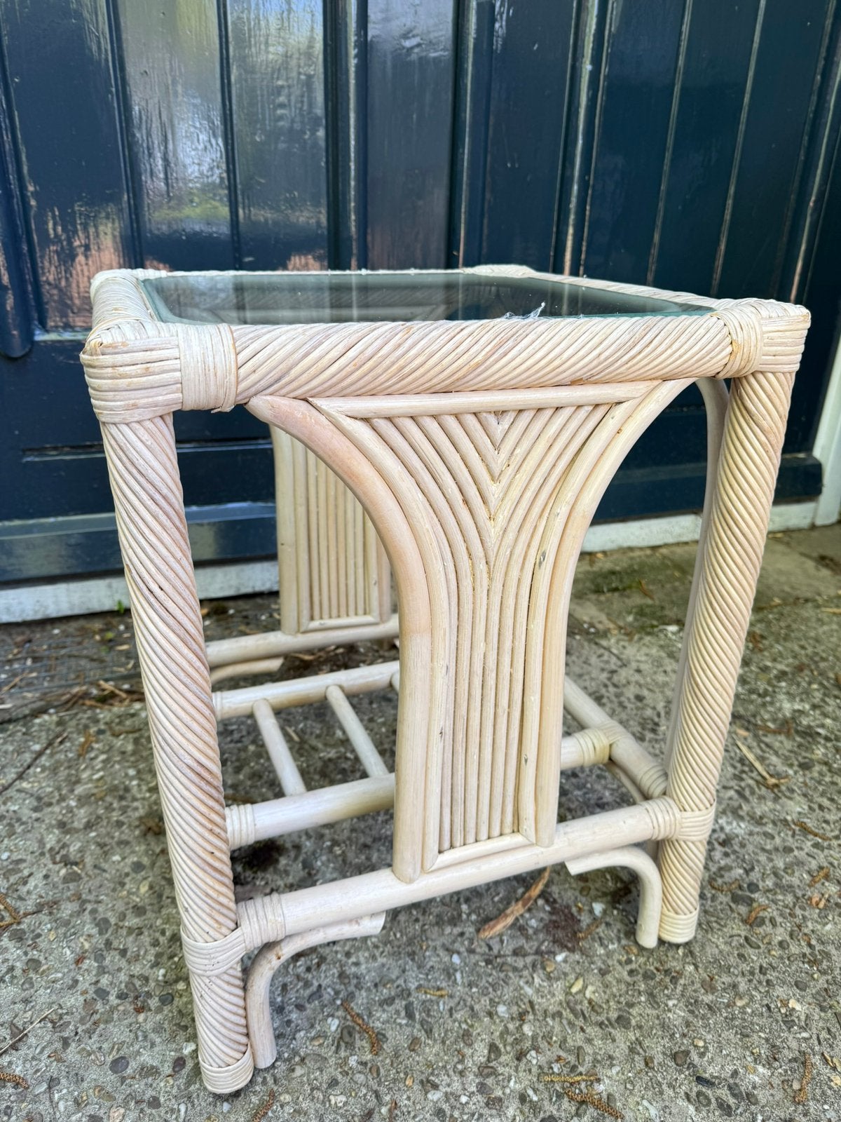 Mooie bohoo vintage rotan tafel, Ophalen of Verzenden