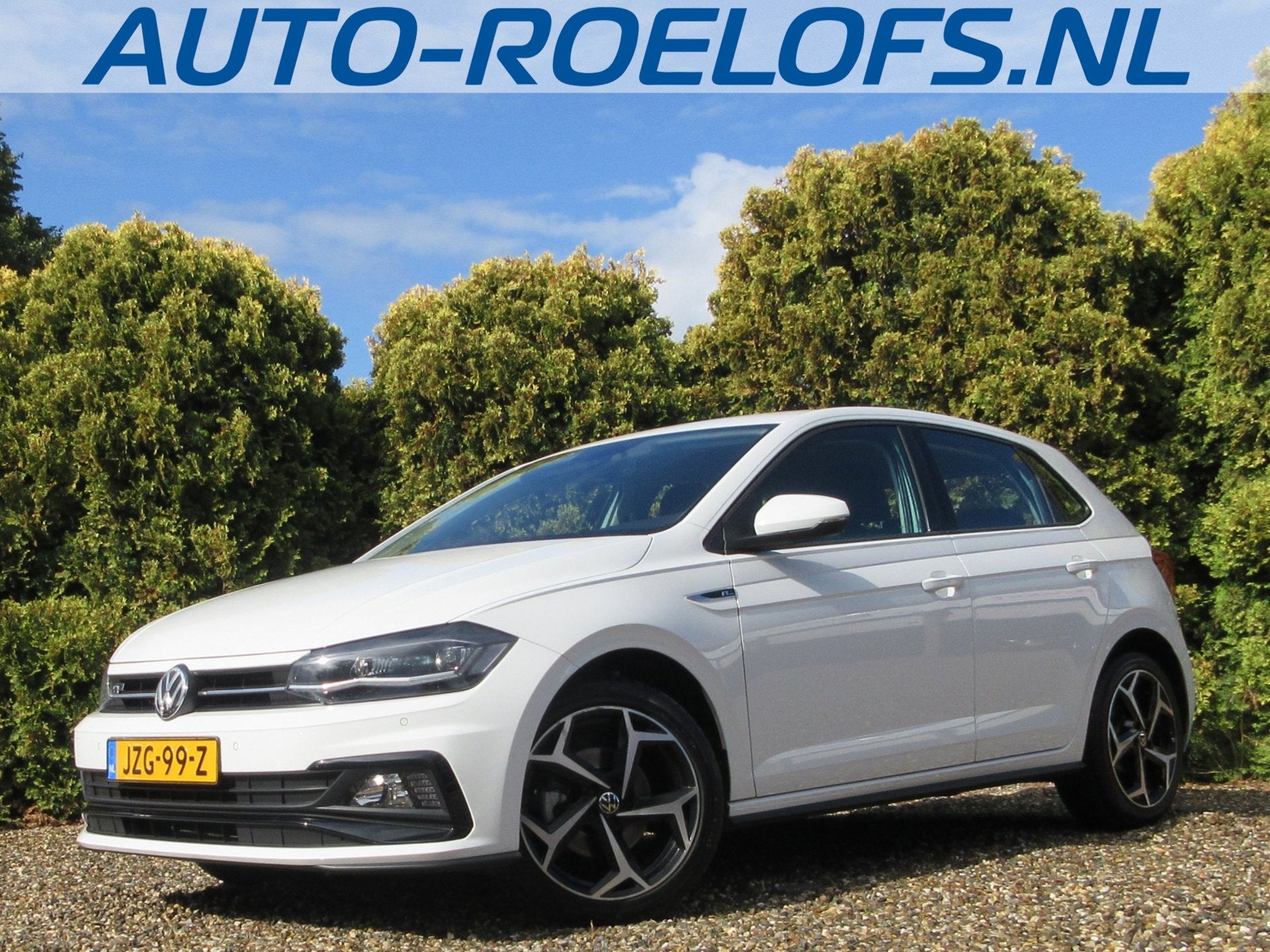 Volkswagen POLO 1.0 TSI Highline Business R Automaat, Auto's, Stof, Gebruikt, Euro 6, Wit