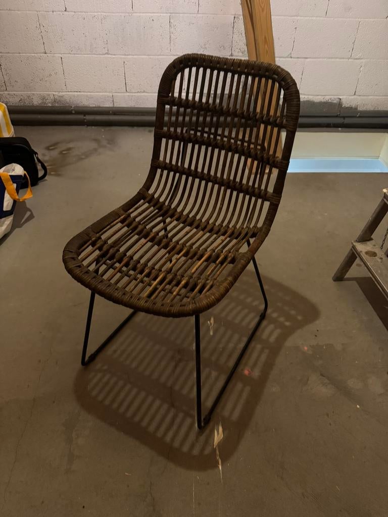 Rotan stoel, Ophalen, Zo goed als nieuw, Bruin, Eén