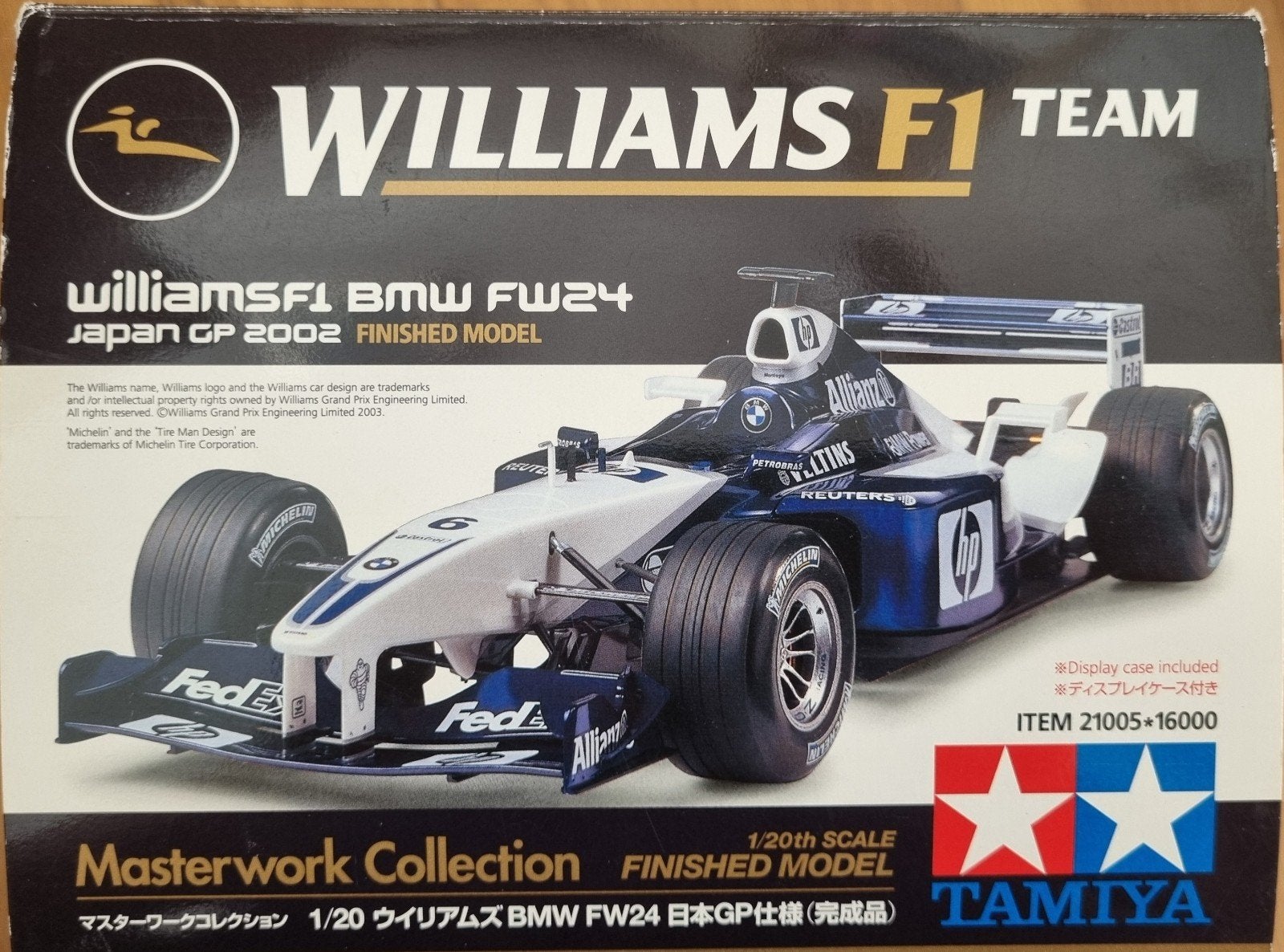 Tamiya WilliamsF1 BMW FW24 Japan GP 2002 model, Auto, Groter dan 1:32, Ophalen of Verzenden, Zo goed als nieuw