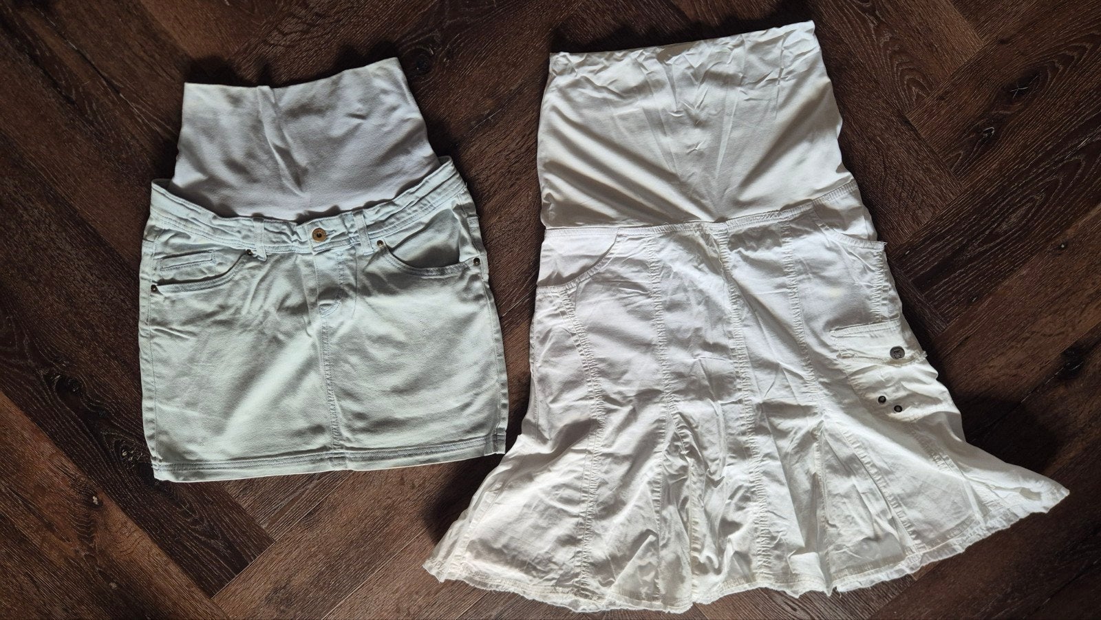 2 positierokken maat S, Kleding | Dames, Ophalen, Rok, Wit, Maat 36 (S)