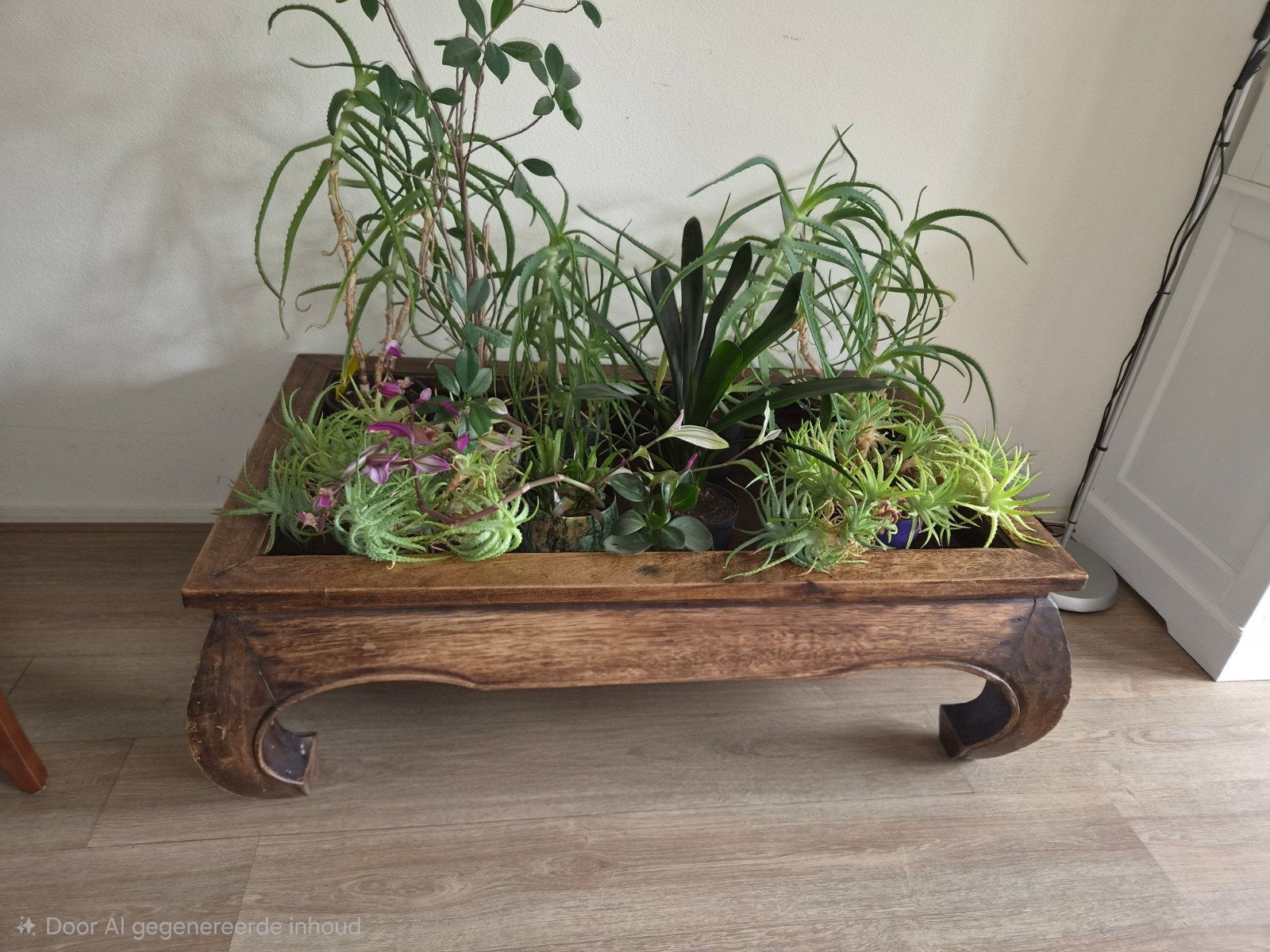 Vintage houten salontafel / opiumtafel, Ophalen, Gebruikt, Bruin, Vintage
