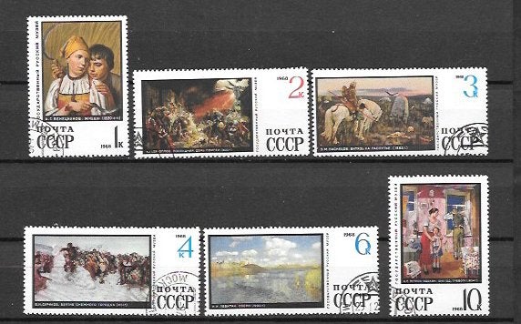 Rusland Leuk Kaveltje Postzegels voor €0,95, Ophalen of Verzenden, Gestempeld