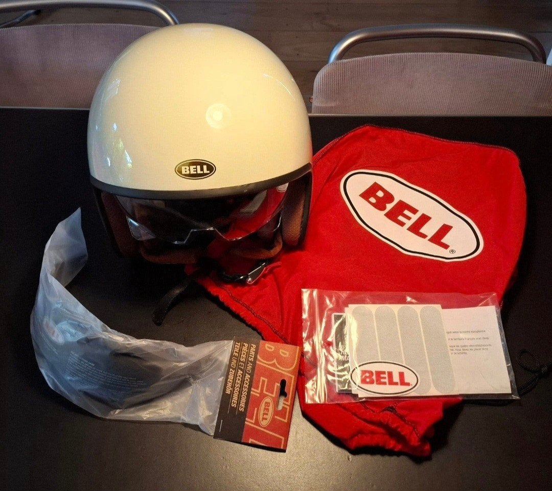 Bell TX501 Wit Jethelm Maat XL 61/62 cm, Motoren, Kleding | Motorhelmen, Overige merken, Dames, Ophalen of Verzenden, Tweedehands