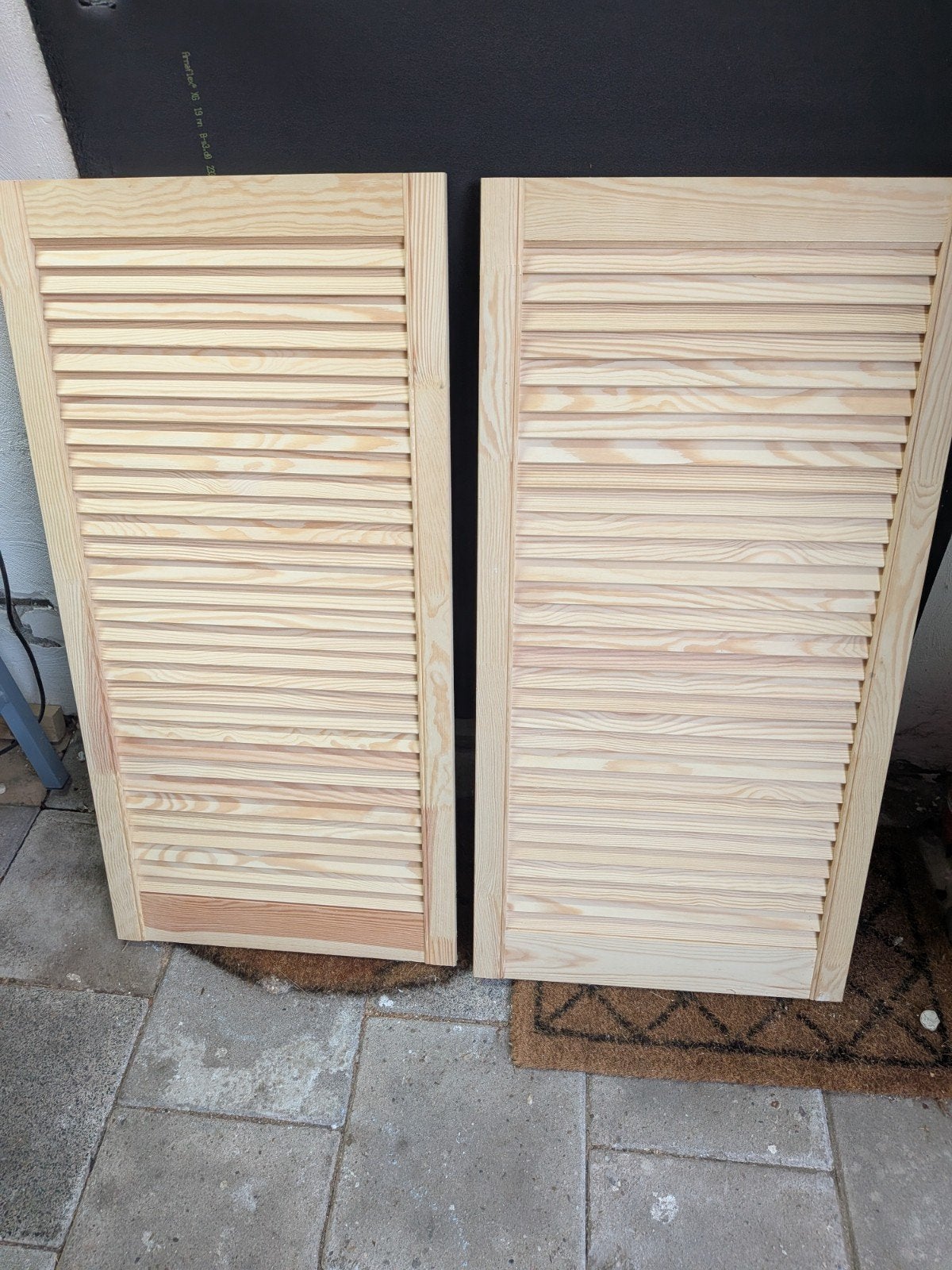 Grenen louvredeuren 99,3 x 49,4 cm, Ophalen, Minder dan 80 cm, Binnendeur, Nieuw