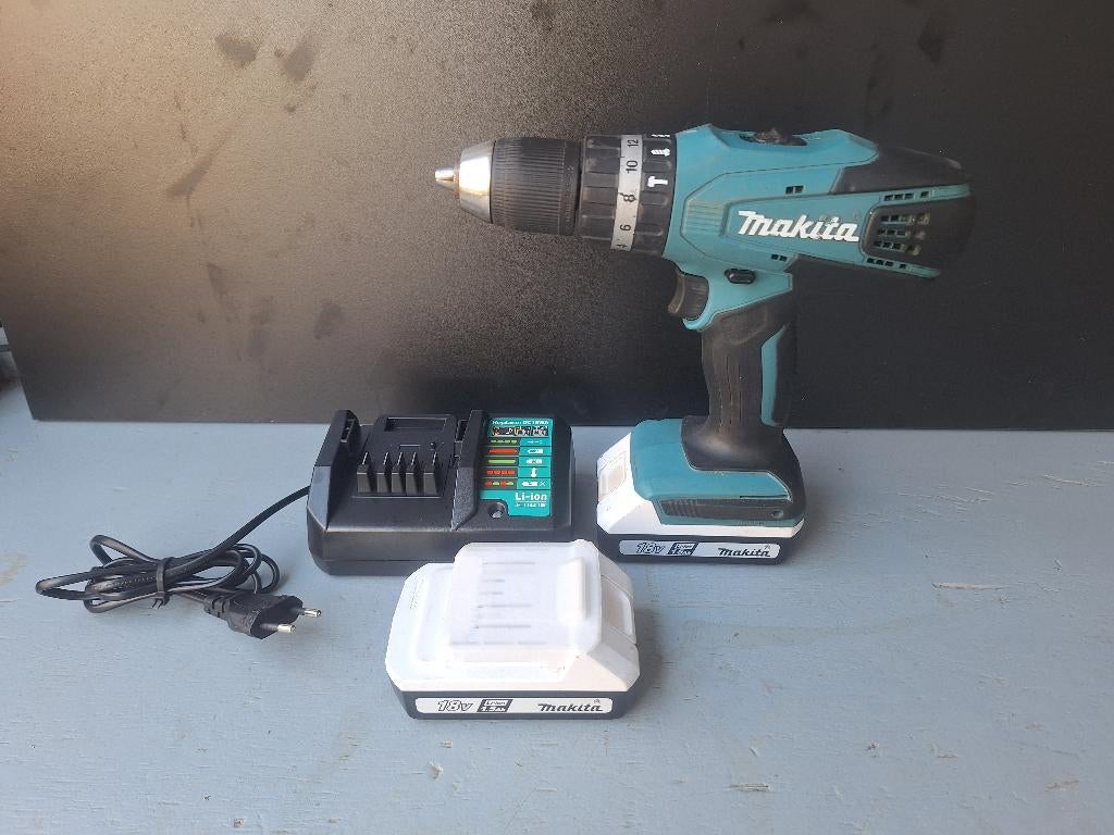 Makita 18V accu klopboormachine, Ophalen of Verzenden, Gebruikt, Boormachine