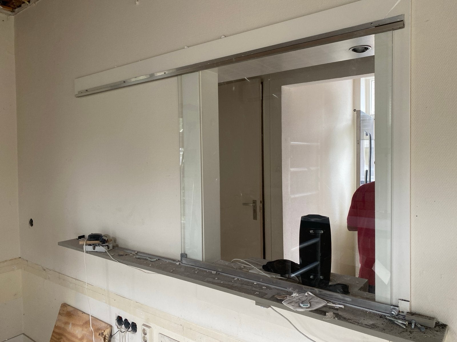 Schuifglas systeem voor binnenruimte, Gebruikt, 80 tot 120 cm, Ophalen of Verzenden, Glasplaat