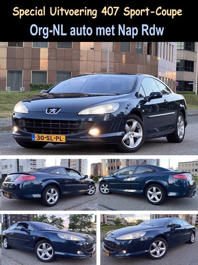 Sport Coupe 407 2.2i Blue-Line 16V M2007 Airco Nap Inr Mog, Auto's, Peugeot, Voorwielaandrijving, 1390 kg, 2230 cc, 4 cilinders